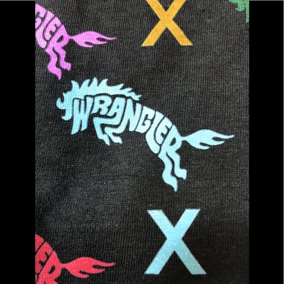 Wrangler x Lil Nas X Black Multi Colored Logo Tee - Picture 4 of 4